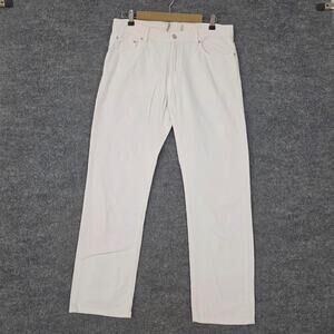 Officine Generale Pants Men 32 Trousers Corduroy 5 Pocket Straight White Casual